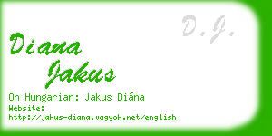 diana jakus business card